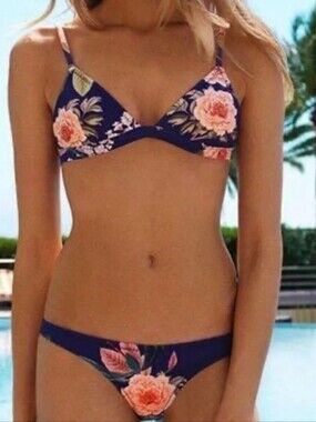 NWT Triangl Delilah Neoprene  rose bikini Small